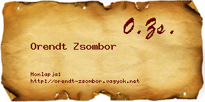 Orendt Zsombor névjegykártya